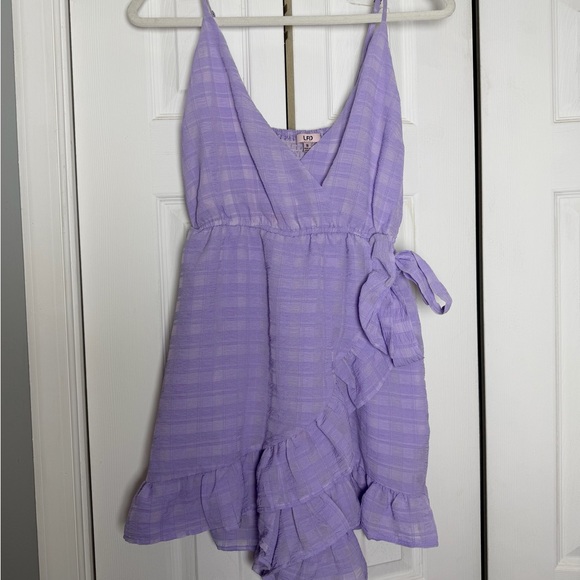 Lavender Ruffle Mini Dress - Picture 3 of 3